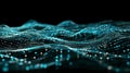 Data Wave Abstract Visualization, Artificial Intelligence Concept, Technology Background Royalty Free Stock Photo