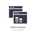data windows outline icon. isolated line vector illustration from user interface collection. editable thin stroke data windows
