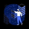 Database abstract concept vector illustration.