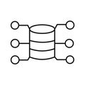 Database administration Vector icon which can easily modify or edit Royalty Free Stock Photo