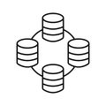 Database administration Vector icon which can easily modify or edit Royalty Free Stock Photo