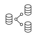 Database administration Vector icon which can easily modify or edit Royalty Free Stock Photo