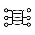 Database administration Vector icon which can easily modify or edit Royalty Free Stock Photo
