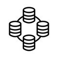 Database administration Vector icon which can easily modify or edit Royalty Free Stock Photo