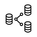 Database administration Vector icon which can easily modify or edit Royalty Free Stock Photo