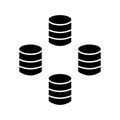 Database administration Vector icon which can easily modify or edit Royalty Free Stock Photo