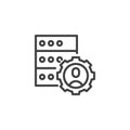 Database Administrator line icon