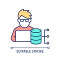 Database administrator RGB color icon