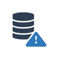 Database Alert Icon - Error Server Icon Royalty Free Stock Photo
