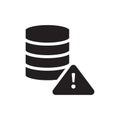 Database Alert Icon - Error Server Icon Royalty Free Stock Photo