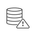 Database Alert Icon - Error Server Icon Royalty Free Stock Photo