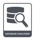 database analysing icon in trendy design style. database analysing icon isolated on white background. database analysing vector