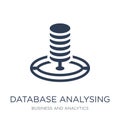 Database Analysing icon. Trendy flat vector Database Analysing i