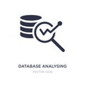 database analysing icon on white background. Simple element illustration from Business and analytics concept