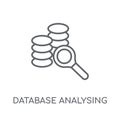 Database Analysing linear icon. Modern outline Database Analysin