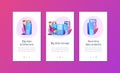 Big data storage app interface template. Royalty Free Stock Photo