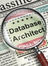 Database Architect Job Vacancy. 3D.