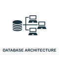 Database Architecture icon. Monochrome simple line Data Science icon for templates, web design and infographics Royalty Free Stock Photo