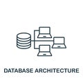 Database Architecture icon. Monochrome simple line Data Science icon for templates, web design and infographics Royalty Free Stock Photo
