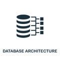 Database Architecture icon. Simple element from data organization collection. Filled Database Architecture icon for templates,
