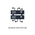 Database architecture icon. simple element illustration. isolated trendy filled database architecture icon on white background.