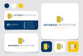Database architecture logo design with editable slogan. Branding book and business card template.
