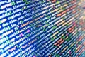 Database bits access stream visualisation. Big data database app. Royalty Free Stock Photo