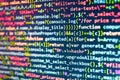 Database bits access stream visualisation. Coding cyberspace concept. Royalty Free Stock Photo