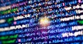 Database bits access stream visualisation. Php language and coding function developer Royalty Free Stock Photo