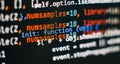 Database bits access stream visualisation. Php language and coding function developer Royalty Free Stock Photo