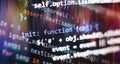Database bits access stream visualisation. Php language and coding function developer Royalty Free Stock Photo
