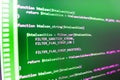 Database bits access stream visualisation. Programming of Internet website. Royalty Free Stock Photo