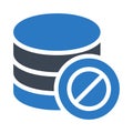 Database block glyphs double color icon Royalty Free Stock Photo
