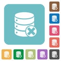 Database cancel flat icons
