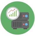 Database chart, server, Isolated Vector icon that can be easily modified or edit