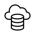 database cloud vector line icon Royalty Free Stock Photo