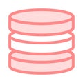 Database color line icon Royalty Free Stock Photo