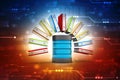 Database and Computer Network, Computer Server Storage Concept Royalty Free Stock Photo