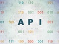 Database concept: Api on Digital Data Paper background Royalty Free Stock Photo