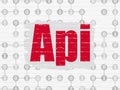 Database concept: Api on wall background Royalty Free Stock Photo