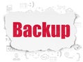 Database concept: Backup on Torn Paper background Royalty Free Stock Photo