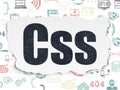 Database concept: Css on Torn Paper background Royalty Free Stock Photo