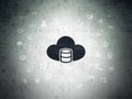 Database concept: Database With Cloud on Digital Data Paper background Royalty Free Stock Photo