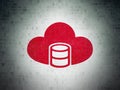 Database concept: Database With Cloud on Digital Data Paper background Royalty Free Stock Photo