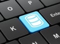 Database concept: Database on computer keyboard background Royalty Free Stock Photo