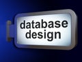 Database concept: Database Design on billboard background Royalty Free Stock Photo