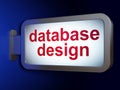 Database concept: Database Design on billboard background Royalty Free Stock Photo