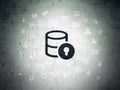 Database concept: Database With Lock on Digital Data Paper background Royalty Free Stock Photo