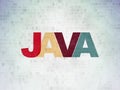 Database concept: Java on Digital Data Paper background Royalty Free Stock Photo