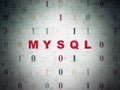 Database concept: MySQL on Digital Data Paper background Royalty Free Stock Photo
